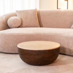 Label51 Salontafel bowl espresso travertin