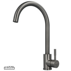 Luzzo ® lesina keuken­ mengkraan gun metal – hoog model ronde uitloop 100%