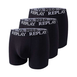 Replay Heren boxershort met gestikt gulpdetail logo (set van 3)