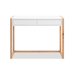CaliCosy Console met 2 lades, decor wit en eiken, artisan l100 cm nova