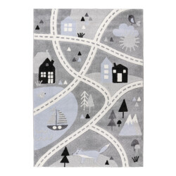 Muratap Kindervloerkleed happy verkeer – zacht vloerkleed – speelkleed voor kinderkamer