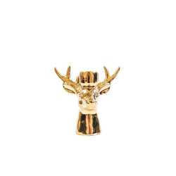 House Vitamin Candle holder reindeer ceramic gold 16x9x16,5cm