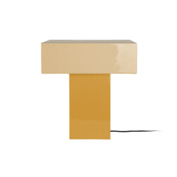 Leitmotiv tafellamp grato recto ochre yellow & soft yellow