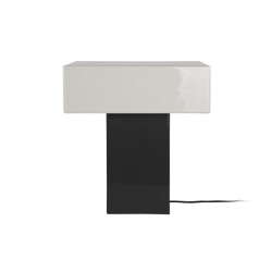 Leitmotiv tafellamp grato recto black w. warm grey