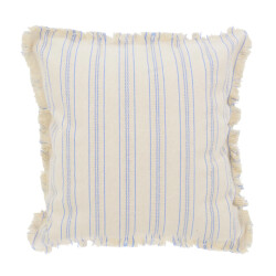 NOVÉE Yuna stripe blauw | 45 x 45 cm | kussenhoes | katoen/linnen