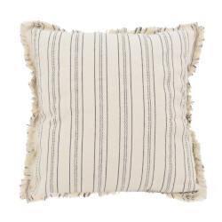 NOVÉE Yuna stripe zwart | 45 x 45 cm | kussenhoes | katoen/linnen