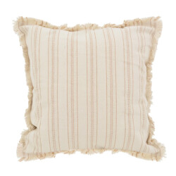 NOVÉE Yuna stripe beige | 45 x 45 cm | kussenhoes | katoen/linnen