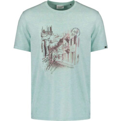 No Excess T-shirt crewneck melange chest prin ice