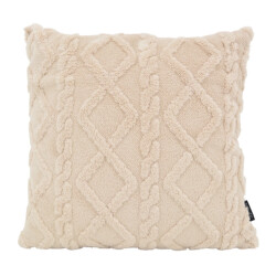 NOVÉE Furry cross beige | 45 x 45 cm | kussenhoes | polyester