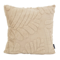 NOVÉE Furry leaves beige | 45 x 45 cm | kussenhoes | polyester