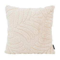 NOVÉE Furry leaves ecru | 45 x 45 cm | kussenhoes | polyester