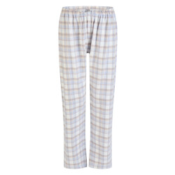 By Louise Dames pyjamabroek flanel geruit blauw/wit