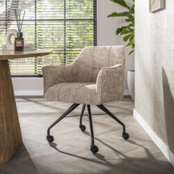 Hoyz armstoel raster wieltjes verpakt per 2 hoven zand