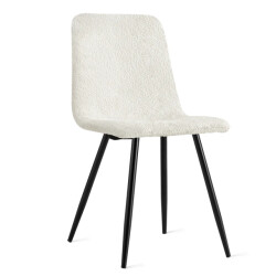 Multifurn Eetkamerstoel brasilia bouclé ivoor - 50 cm x 84 cm x 62 cm lusje