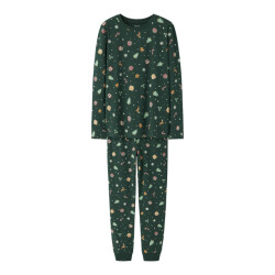 Name It Unisex kinder kerst pyjama set nknvismas groen