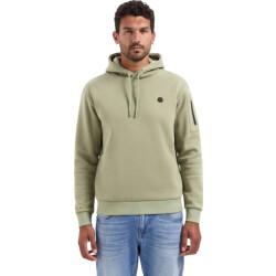 No Excess Sweater hooded brushed light moss