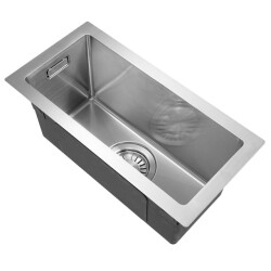 Vtw Living rvs spoelbak 16,5 x 38,5 cm inclusief aansluitset zonder