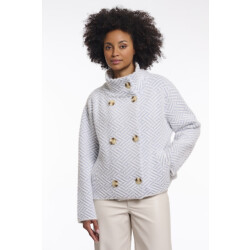 Rino & Pelle short double breasted jacket beth.5012621 11064 light blue graphic