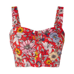 Tommy Hilfiger Dames gebloemde gestreepte tanktop