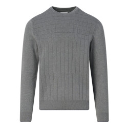 Campbell Trui ronde hals mid grey melange