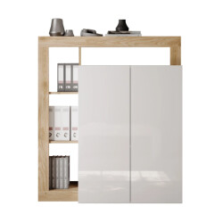 CaliCosy Opbermeubel met 2 deuren, om te bouwen tot bureau, h127 cm hamburg