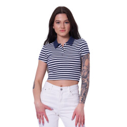 Tommy Hilfiger Dames gestreept poloshirt