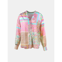 Mucho Gusto ® blouse tarente veelkleurig paisley patchwork
