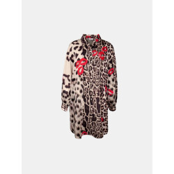 Mucho Gusto ® jurk lazise gemengde dierenprint met kusjes