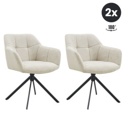 Multifurn 2x eetkamerstoel jesse linnen