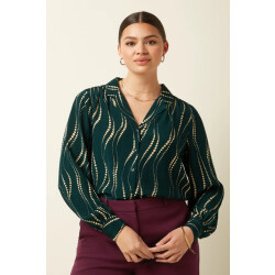King Louie Bella blouse twirl 10028 pine green
