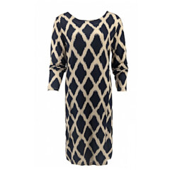 FOS Amsterdam Fos jurk fiona ruit navy