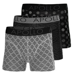 Apollo Heren boxershorts print 3-pack multi black