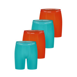 Happy Shorts Heren boxershorts met lange pijpen boxer briefs 4-pack neon groen/oranje