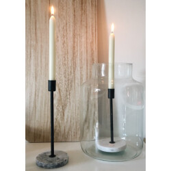 House Vitamin Kandelaar marmer-10x21cm-incl. 5 witte kaarsen-
