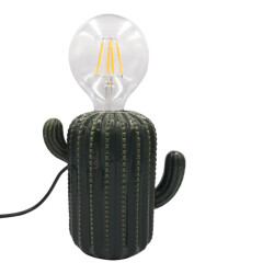 House Vitamin Cactus lamp-15x16cm-incl. gloeilamp-keramiek-donker -