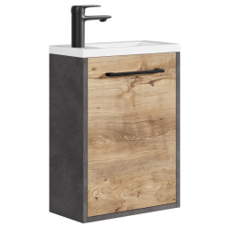 Badplaats Toiletmeubel met wasbak florence 40 x 22 cm – donker grijs met
