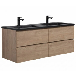 Badplaats Badkamermeubel set angela 140 cm kastanje badmeubel met