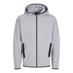 Jack & Jones jcofusion sweat zip hood noos 12260150 light grey melange