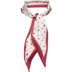 Only Onlannalina slim satin scarf acc rio red/hearts
