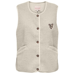 Only Onlbaby life teddy vest pnt cs beige