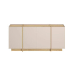 CaliCosy Buffet met 4 deuren, decor van kasjmier en saffier eiken, l180 cm onyx