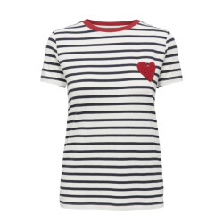 Only onlheart life s/s tee jrs noos 15318959 night sky / red hearts