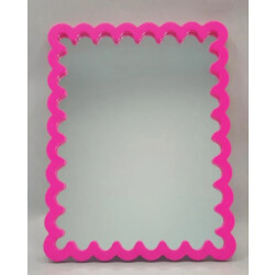 House Vitamin Mirror wavey neon pink mdf 33x43x1.5cm