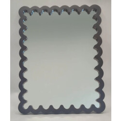House Vitamin Mirror wavey black mdf 33x43x1.5cm