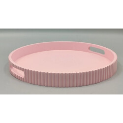 House Vitamin Tray/plateau round mdf light pink 35x35x4cm