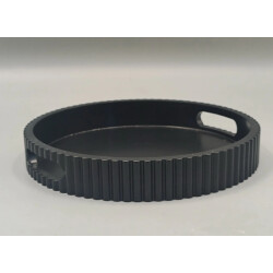 House Vitamin Tray/plateau round mdf black 25.5x4x25.5cm
