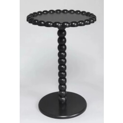 House Vitamin Side table round black mdf 38x55cm