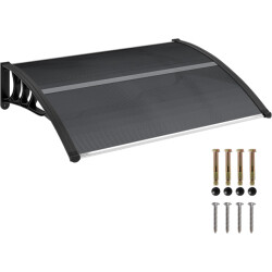 4goodz Deurluifel afdak 75x100 cm overkapping polycarbonaat -