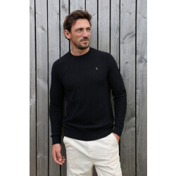 Kultivate 2501080800 kn vertical 100 black heren -trui - kultiva