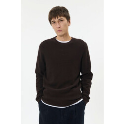 Matinique 30207195 lagoon 190912 chocolate brown -  heren trui met  crew neck